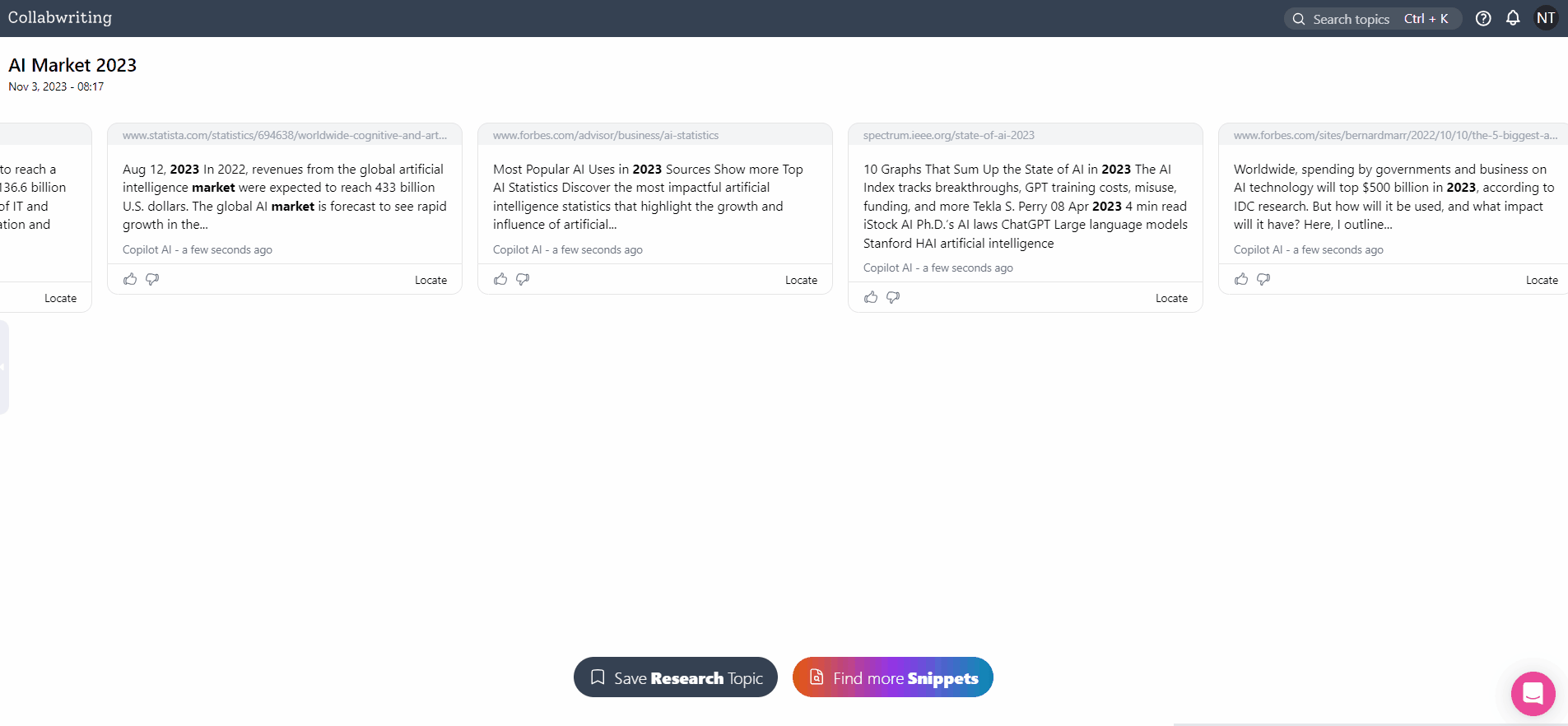 AI Research Copilot: Collabwriting