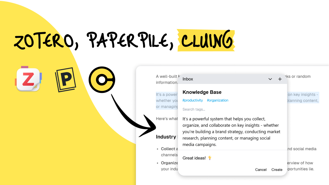 Best Research Collaboration Tools in 2026: Zotero, Paperpile & Cluing [Compared]